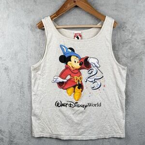 Mickey Inc Walt Disney World Tank Top XL 25th Anniversary Sorcerer Mickey VTG 90